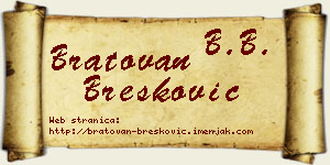Bratovan Brešković vizit kartica